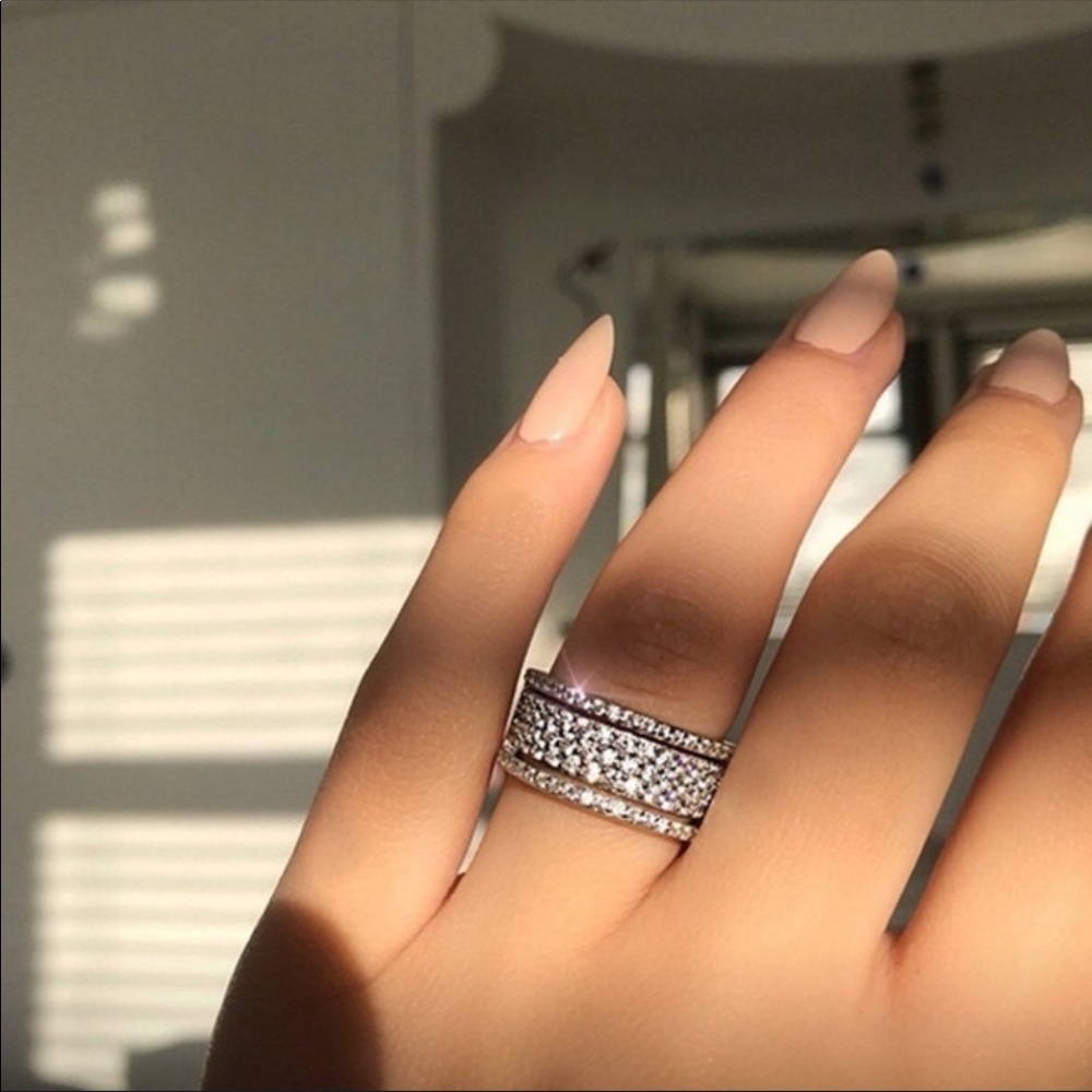 White Sapphire Band Ring